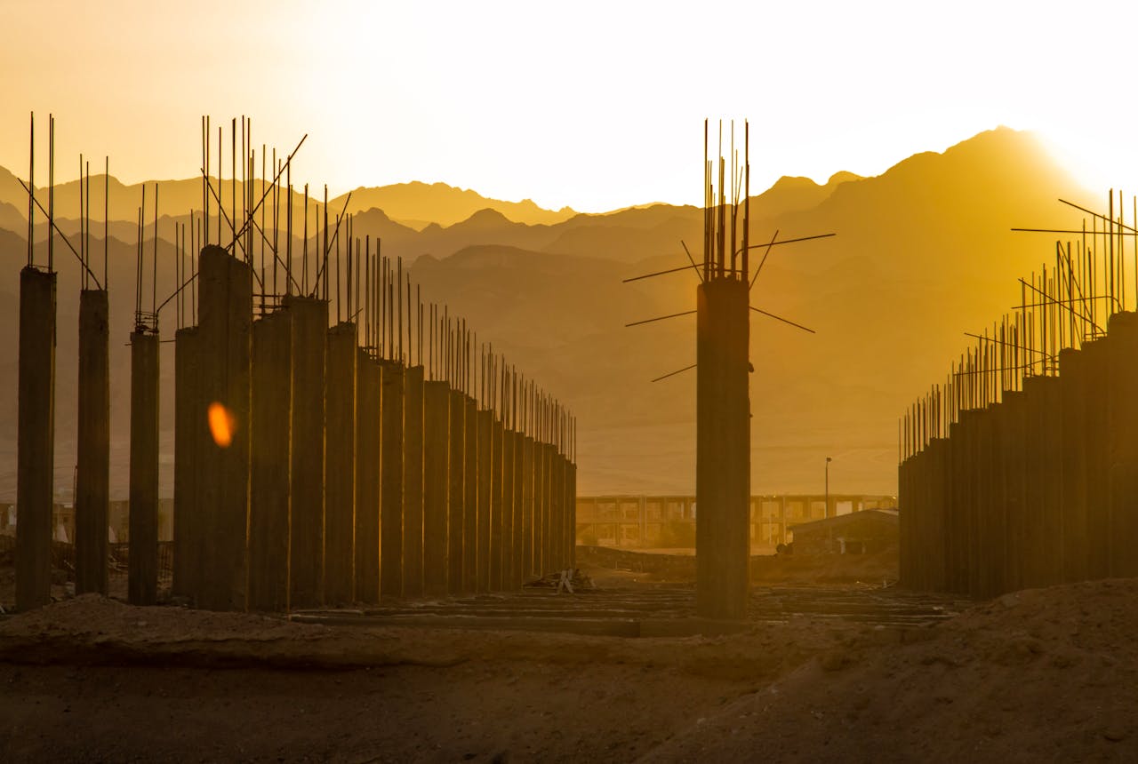 A high-speed construction site of West Africa's Infrastructure Megaprojects by yes! invest africa